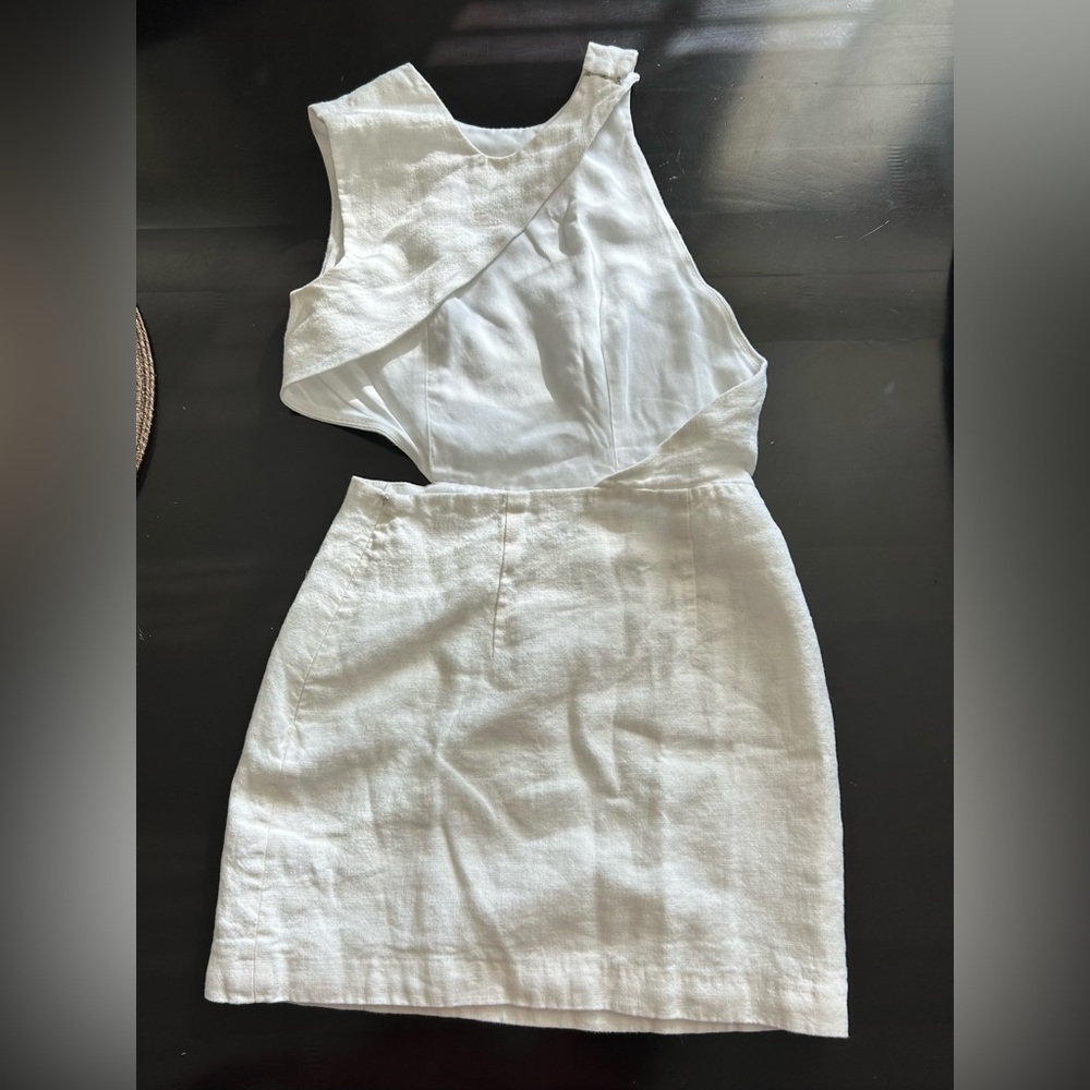 St. Agni Deconstructed Mini Dress in Ivory - Picture 8 of 8